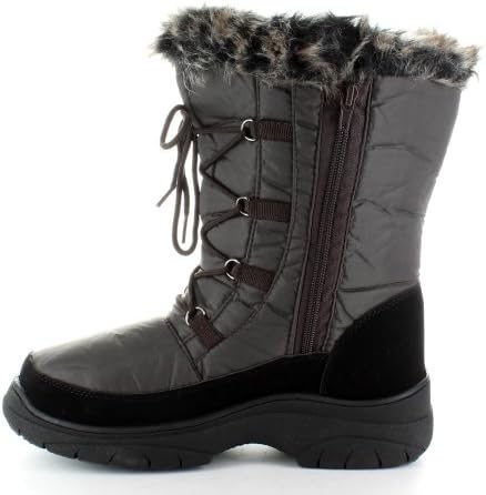 OutdoorLook womens Outdoor Look Ladies Waterproof Frosty Snow Boot, Brown Brown Rubber UK 8 (EU 41)