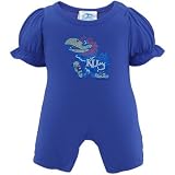 NCAA Kansas Jayhawks Infant Girls Royal Blue Rhinestone Romper (18 Months)