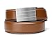 KORE Menâ€™s Full-Grain Leather Track Belts | â€œEvolveâ€ Stainless Steel Buckle (24