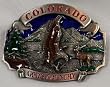 Colorado State Wild Life Enamel Pewter Belt Buckle