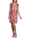 Donna Morgan Women's Sleeveless Printed Matte Jersey Dress W/Printed Border Detail