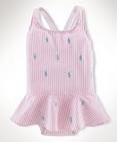 Ralph Lauren Baby Swimwear, Baby Girls Seersucker Swimsuit