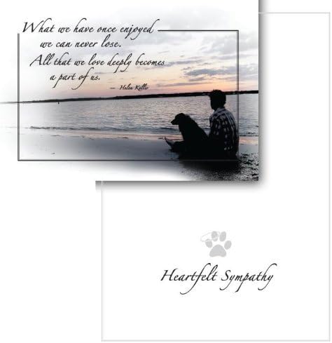 Dog SpeakPet Memorial & Sympathy Card – What We Have Once Enjoyed – Comforting Greeting Card with Envelope, 4.75" x 6.75"