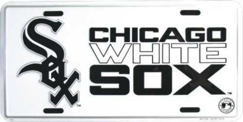 Chicago White Sox Classic Metal Auto Tag Embossed