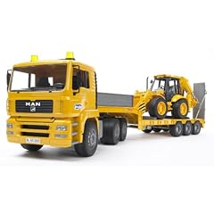 Bruder 2776 MAN TGA Tieflader mit JCB 4 CX Baggerlader