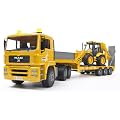 Bruder 2776 MAN TGA Tieflader mit JCB 4 CX Baggerlader