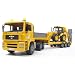 Bruder 2776 MAN TGA Tieflader mit JCB 4 CX Baggerlader