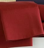 Martha Stewart Flannel Full Sheet Set Holly Red NEW