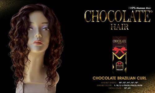 CHOCOLATE BRAZILIAN CURL 12" - EverBeauty Chocolate 100% Human Hair Weave Extensions #1