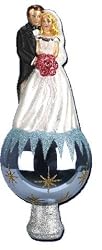 Bridal Couple Glass Tree Topper