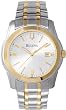 Bulova Men's 98H18 Silver Two-tone Stainless-Steel Quartz Watch with Silver Dial