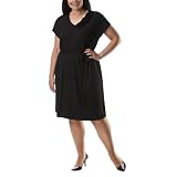 Women's Plus-Size Merona® Black Short-Sleeve Artist Empire Dress