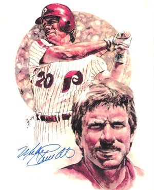 Mike Schmidt signed Philadelphia Phillies 8x10 Litho