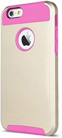 For iphone 6 Case , Flysunstore Pure Hybrid Silicone With Hard PC Pattern Design Double Layer Protective Skin Shell Cover Fit For Apple iphone 6 (4.7 inch) [ROSE GOLD]