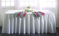 TruFinish Classic Twill Tableskirting 13' White Shirred