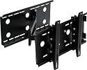 Lorenzo Porsche Triple Cantilever Arm Full Motion Carbon Black Universal Easy Installation Ultra Low Profile Flat Panel LCD LED TV Plasma TV Wall Mount Bracket with Touch & Tilt System up to 37" Samsung Sony Panasonic LG