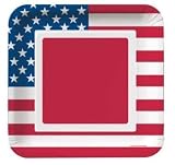 All American 9-inch Patriotic Paper Plates