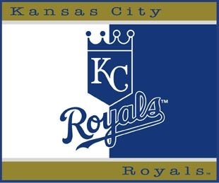 Buy MLB Kansas City Royals 60X50 Classic Blanket Throw - Team Sports Fan Shop Merchandise by Biederlack