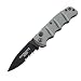 KAL74, Push Button, Olive Drab Handle, Black Blade, Plain