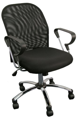 Kitchen: Mid Back Mesh Office Chair with Chrome Base