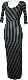 Republic Heaven Sent Black Grey Stripe Maxi Dress