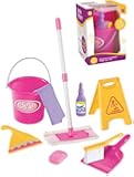 Little Helper Pretend Play Toy Cleaning Play Set w/ Mop, Bucket, and Accessories