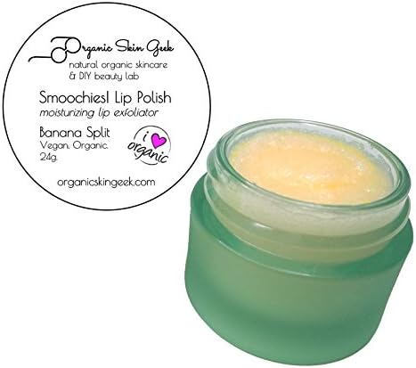 Smoochies! Lip Polish ~ Vegan Organic Moisturizing Lip Exfoliator ~ Banana Split (Banana, Vanilla &amp; Cherry Flavor) 24g
