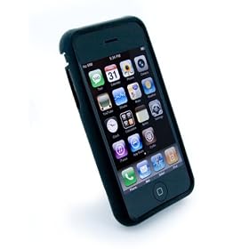 Tuff-Luv  Slim&Lite Silicone Skin Case Cover & Topcoat Screen Protection for Apple iPhone 3G - Black
