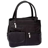 Black Leather Purse w/ cow grain embossing