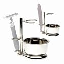 M&Uuml;HLE Chrome Plated Drip Stand for Shaving Brush and Traditional  Razor With Bowl