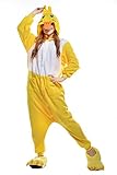 Newcosplay Polar Fleece Onesies Pajamas (XL, Yellow Duck)
