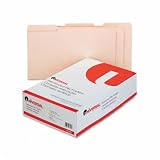 File Folders 1/3 Cut Assorted Two-Ply Top Tab Legal Manila 100/Box