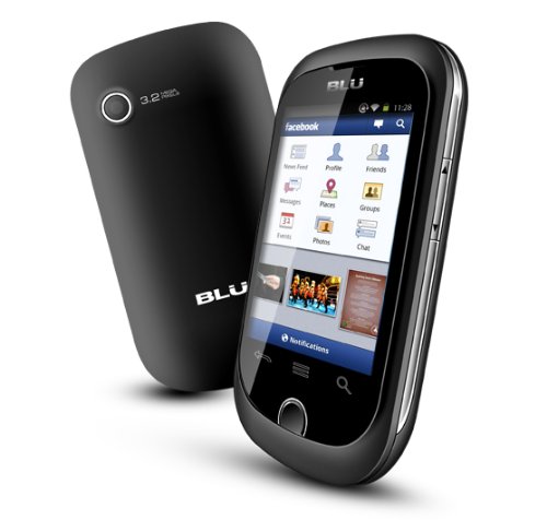 BLU Dash D130 Unlocked 3G Android 2.3 Touchscreen, Quad-Band Phone with Dual-Sim, Video Call, GPS and Wi-Fi - Black