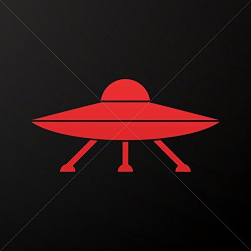 Decal Stickers Ufo Decor Motorbike Bicycle Vehicle Racing Garage Store Red (7 X 3.43 In)
