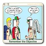 Rich Diesslins Funny KNOTS Scouting Cartoons - Remember the Objective - Backpacking - Light Switch Covers - double toggle switch