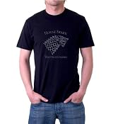 Xtees - Mens Vintage Style Game Of Thrones House Stark Direwolf Sigil T-Shirt