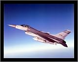 F-16 Falcon (In Air) Framed Art Poster Print - 16" X 20"