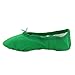 MSMAX Kids Canvas Ballet Shoes Women Ponite Dancing Flats Green 7 M US Toddler