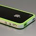 i-Beans 「全60色」iPhone 4　Mixed Plastic(Soft+Hard)　Bumper Case　信号守るシリコン+ブラスチック　バンパー　保護液晶フィルム　USB充電ケーブル付　WHT/L.GRN(371-26)