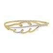 14K Yellow Gold Diamond Bangle Bracelet - 0.38 Ct.