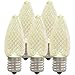 HLO Lighting Set of 25 Sun Warm White C9 Christmas Lights | Faceted C9 LED Christmas Light Bulbs for Indoor & Outdoor Use | Durable C9 LED Lights | Replacement C9 Bulbs