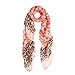 Premium Spot Leopard Multi Tone Animal Print Scarf, Orange