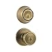 Kwikset 690T 5 SMT 6AL RCS 690 Tylo Keyed Entry Knob and Single Cylinder Deadbolt Comob Pack, Antique Brass