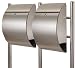 Edelstahl Doppel Standbriefkasten, Briefkastenanlage