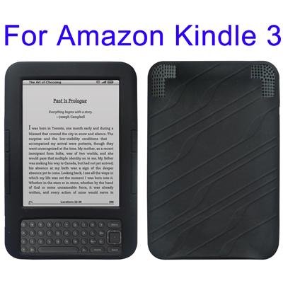 BLACK SILICON COVER CASE FOR AMAZON