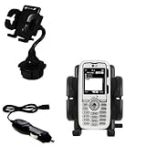 LG Rumor Auto Cup Holder with Car Charger - Uses Gomadic TipExchange