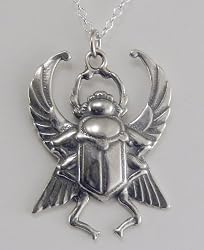 Sterling Silver Scarab Beetle Pendant Made in America [Jewelry]