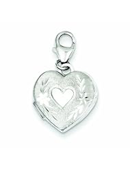 Genuine .925 Sterling Silver 15mm Heart Locket 2 Grams. 100% Satisfaction Guaranteed.