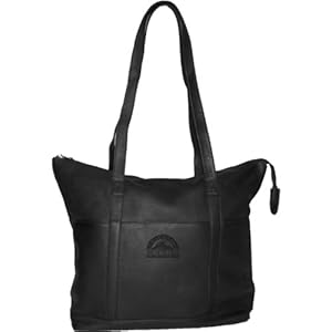 MLB Colorado Rockies Black Leather Women's Tote