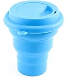 Collapsible Travel Mug Silicone Bpa-free 16 Ounce Dishwasher Safe Pop up Cup. Cool Funny Unique Camping Travelling Gear Supplies Accessory. Fold Flat for Storage. Brand: Perfect Life Ideas